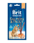 Brit Premium By Nature recompense fără cereale pisici batoane Somon și Păstrăv 3buc