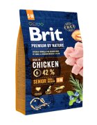 Brit Premium By Nature Senior Small and Medium Breed S-M Pui hrană uscată câini senior 3kg