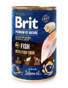 Brit Premium by Nature XS-XL Pește și Piele de Pește conservă hrană umedă fără cereale câini (în suc propriu) 800g
