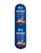 Brit Premium Pui și Pește Alb salam hrană umedă conținut redus cereale câini 800g
