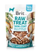 Brit Raw Treat Skin & Coat XS-XL Pește și Pui punguță recompense funcționale câini piele & blană 40g