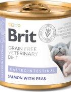 Brit Veterinary Diets BRIT VD Gastrointestinal Somon dietă veterinară conservă hrană umedă fără cereale pisici sistem digestiv (în aspic) 200g