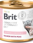 Brit Veterinary Diets BRIT VD Ultra Hypoallergenic Somon dietă veterinară conservă hrană umedă fără cereale pisici alergii (în aspic) 200g