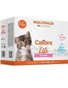 Calibra Life Kitten Curcan și Somon plic hrană umedă fără cereale pisici junior (în sos) multipack 85g x 12buc