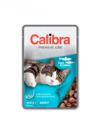 Calibra Premium Line Păstrăv și Somon plic hrană umedă pisici (în suc propriu) bax 100g x 24buc