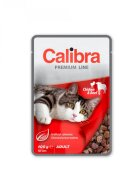 Calibra Premium Line Pui și Vită plic hrană umedă pisici (în suc propriu) bax 100g x 24buc