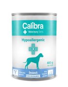 Calibra Veterinary Diets Hypoallergenic Insect & Salmon XS-XL Insecte și Somon dietă veterinară conservă hrană umedă câini alergii (pate) 400g