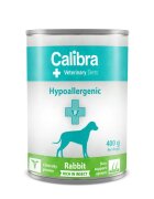 Calibra Veterinary Diets Hypoallergenic XS-XL Iepure și Insecte dietă veterinară conservă hrană umedă câini alergii (pate) 400g