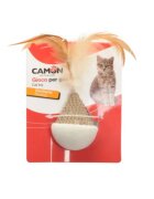 Camon Osciliante jucărie stimulare pândă pisici activități fizice carton alb și bej ⌀12cm 1buc