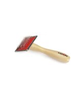 Camon Perie cu maner de lemn perie câini Perie cu maner de lemn XL perie câini 8x12.5cm