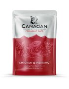 Canagan Pui și Hering plic hrană umedă fără cereale pisici (în supă) 85g