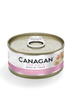 Canagan Pui și Șuncă conservă hrană umedă fără cereale pisici junior & adult (în suc propriu) 75g