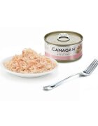 Canagan Pui și Șuncă conservă hrană umedă fără cereale pisici junior & adult (în suc propriu) 75g