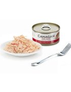 Canagan Pui și Vită conservă hrană umedă fără cereale pisici junior & adult (în suc propriu) 75g