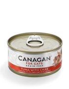 Canagan Ton și Crab conservă hrană umedă fără cereale pisici junior & adult (în suc propriu) 75g