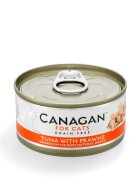 Canagan Ton și Creveți conservă hrană umedă fără cereale pisici junior & adult (în suc propriu) 75g