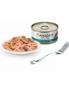 Canagan Ton și Scoici conservă hrană umedă fără cereale pisici junior & adult (în suc propriu) 75g