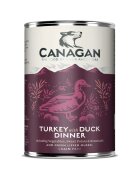 Canagan Turkey&Duck Dinner XS-XL Curcan și Rață conservă hrană umedă fără cereale câini junior & adult (în supă) 400g