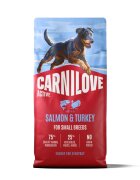 Carnilove Active Small Breeds XS-S Somon și Curcan hrană uscată fără cereale câini 12kg