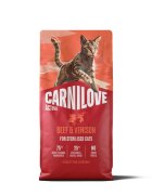 Carnilove Active Sterilised Vită și Vânat hrană uscată fără cereale pisici sterilizate 6kg