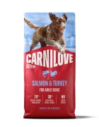 Carnilove Active XS-XL Somon și Curcan hrană uscată fără cereale câini 12kg