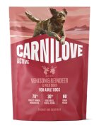 Carnilove Active XS-XL Vânat și Ren hrană uscată fără cereale câini 1.5kg