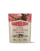 Carnilove Freeze Dried XS-XL Curcan și Vânat punguță recompense fără cereale câini 60g