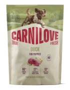 Carnilove True Fresh Puppies XS-XL Rață hrană uscată fără cereale câini junior 1.5kg