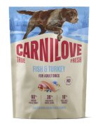 Carnilove True Fresh XS-XL Pește și Curcan hrană uscată fără cereale câini 1.4kg