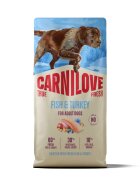 Carnilove True Fresh XS-XL Pește și Curcan hrană uscată fără cereale câini 12kg