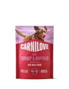 Carnilove XS-XL Curcan și Bizon plic hrană umedă fără cereale câini (pate) 300g