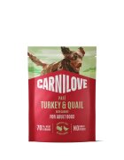 Carnilove XS-XL Curcan și Prepeliță plic hrană umedă fără cereale câini (pate) bax 300g x 12buc