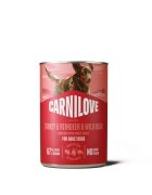 Carnilove XS-XL Curcan și Ren conservă hrană umedă fără cereale câini (pate) 400g