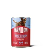 Carnilove XS-XL Curcan și Somon conservă hrană umedă fără cereale câini (pate) bax 400g x 6buc