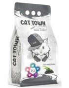 Cat Town Active Carbon neparfumat așternut igienic pisici granule bentonită aglomerant fără praf 10l
