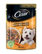 CESAR Pui și Legume hrană umedă câini (în sos) Pui și Legume plic hrană umedă câini (în sos) 100g