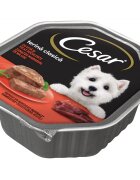 CESAR Terină clasică Vită și Ficat taviță hrană umedă câini (pate) 150g