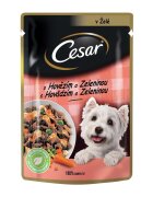 CESAR Vită și Legume hrană umedă câini (în aspic) Vită și Legume plic hrană umedă câini (în aspic) 100g