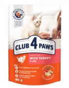 Club 4 Paws Curcan plic hrană umedă pisici (în aspic) 85g
