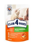 Club 4 Paws Premium Kitten Pui hrană umedă pisici junior (în sos) Premium Kitten Pui plic hrană umedă pisici junior (în sos) 80g