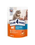 Club 4 Paws Premium Miel hrană umedă pisici (în sos) Premium Miel plic hrană umedă pisici (în sos) bax 100g x 24buc