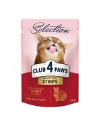 Club 4 Paws Premium Selection Stripsuri Iepure plic hrană umedă pisici (în sos) 85g