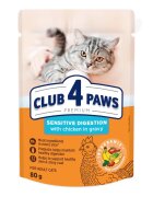 Club 4 Paws Premium Sensitive Digestion Pui plic hrană umedă pisici sistem digestiv (în sos) 80g