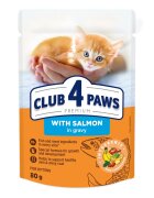Club 4 Paws Premium Somon plic hrană umedă pisici junior (în sos) 80g