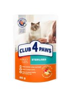 Club 4 Paws Premium Sterilised Pui hrană umedă pisici sterilizate Premium Sterilised Pui plic hrană umedă pisici sterilizate bax 80g x 24buc