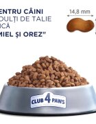 Club 4 Paws Premium XS-S Miel și Orez hrană uscată câini alergii 14kg