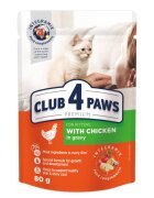 Club 4 Paws Pui plic hrană umedă pisici (în sos) bax 85g x 24buc