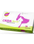 CRIDA PHARM Cridaderm supliment piele & blană câini comprimate masticabile Cridaderm XS-XL supliment piele & blană câini și pisici cutie 30 comprimate masticabile
