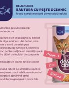 DELICKCIOUS Băutură Pește conservă recompense pisici (topping) 140g