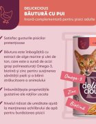DELICKCIOUS Băutură Pui conservă recompense pisici (topping) 140g